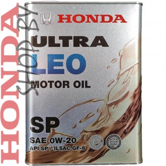 Масло моторное синтетическое HONDA Ultra LEO SP 0W-20 для бензиновых двигателей.