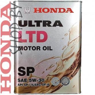 Масло моторное синтетическое HONDA Ultra LTD SP 5W-30 для бензиновых двигателей.