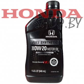 Масло моторное синтетическое HONDA Full Synthetic 0W-20 для бензиновых двигателей.